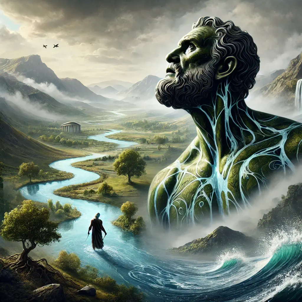 El dios río Asopo buscando a su hija