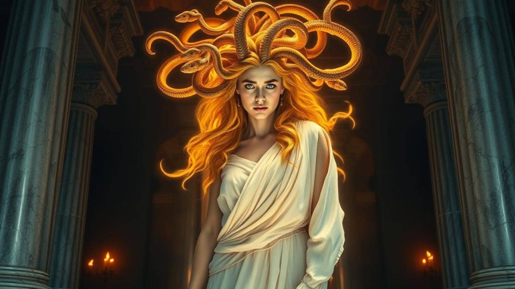 Medusa transformándose en la Gorgona