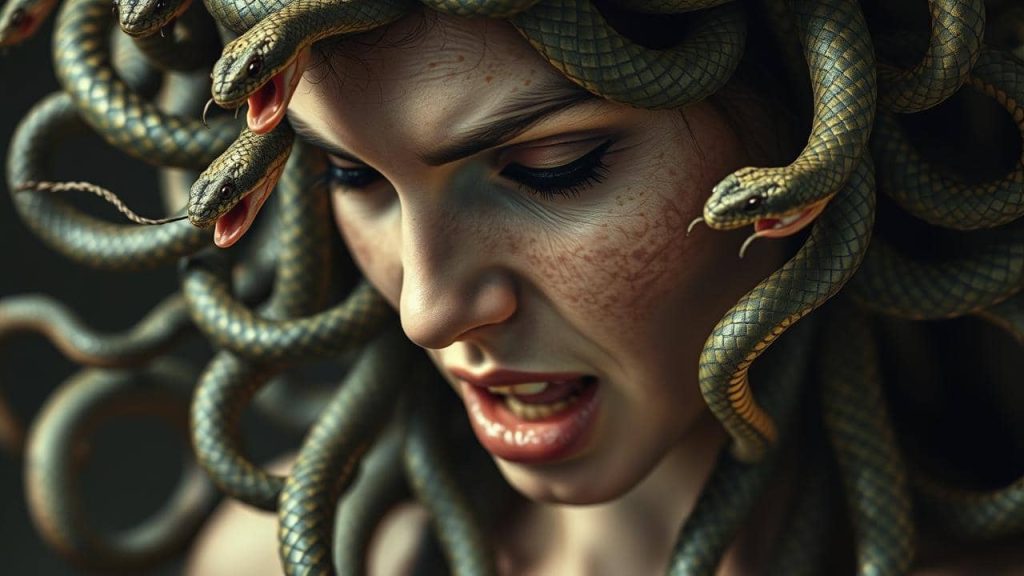 Medusa tras ser transformada